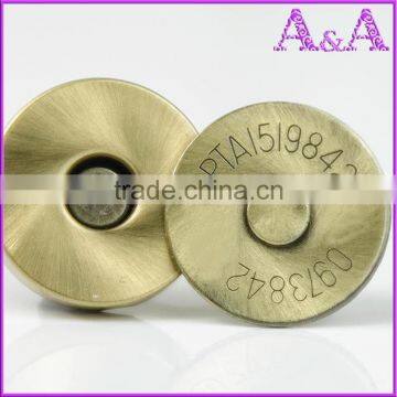 Nickel Free Lead Free Magnetic Button Silver Magnetic Snap Button for Leather Handbag photo-2