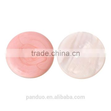 Round Handmade Enamel Pink Two Holes Shell Sewing Button