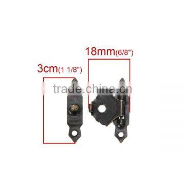 Iron Based Alloy Case Locks Antique Bronze 30mm x 7mm 29mm X18mm photo-2