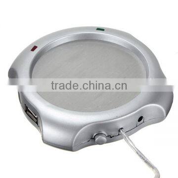 New Arrival Wired Muti-function Tea Coffee Cup Mug Warmer Heater Office Pad With 4 Port Hub USB Gadget For PC For Mac photo-6