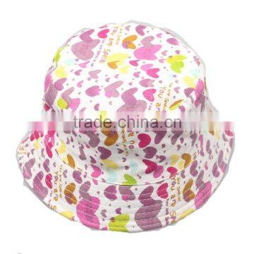 Multi Heart Design Bucket Caps Summer Sun Hat Fishing Outdoor Caps