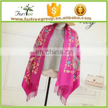 hand embroidery scarf design for women