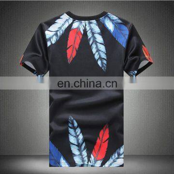 Online Shopping India Men's White Cotton Custom Printing O Neck Short Sleeve Slim Fit Men's t Shirts photo-6