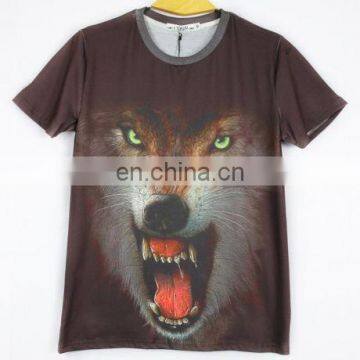 Mens Summer Clothing 3D Animal Print Round Top T-Shirt Graphic Casual Tee Blouse photo-5