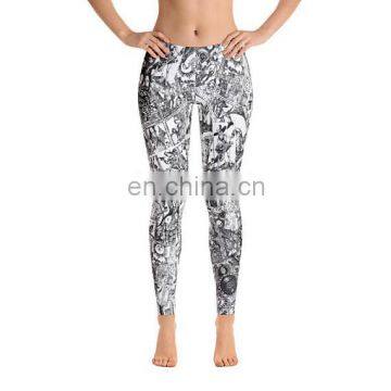 Female yoga running work out gym leggings yoga clothing custom sublimation sportswear