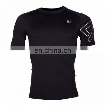 Custom printed short sleeve rash guard for running