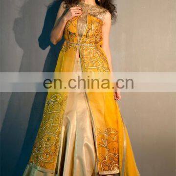 Designer Wedding Jacket Lehenga 2017