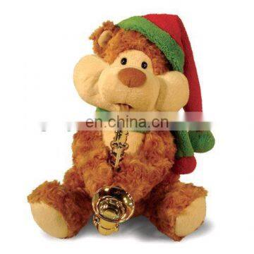 11inch christmas saxophone teddy bear