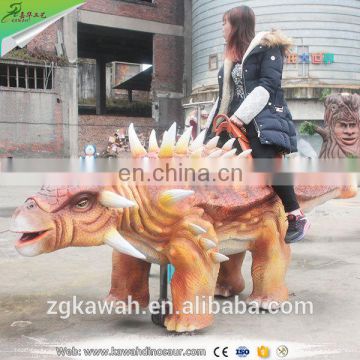 KAWAH Custoimzed Kiddie Car Walking With Dinosaur For Entertainment Park