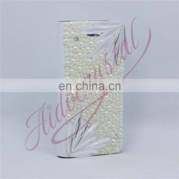 Aidocrystal Pearl Double White Feather Flower Customized Phone Covers for Huawei P9 Lite photo-2