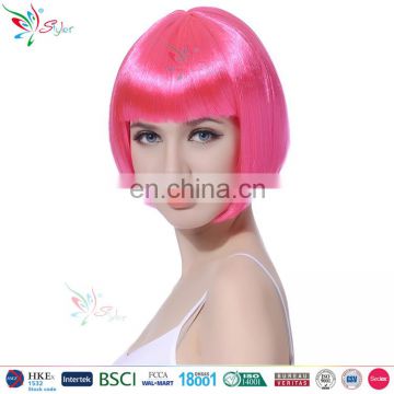 Styler Brand 10 inch short bob hair wig party women rose wig