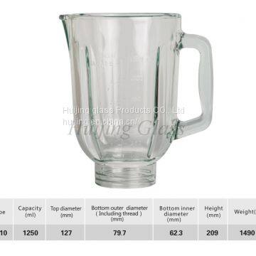 (A110) China Factory Supply Blenders Soda Lime 1.25 Liter Blender Replacement Spare Parts Glass Jar photo-2