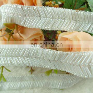 2015 Decorative White Beade Trim for Wedding Fancy Lace Trim for Garment photo-4