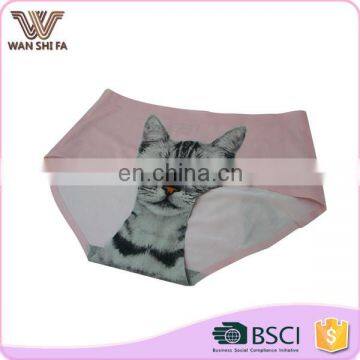 Fashionable design animal printed breathable cute underwear girls panty