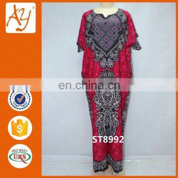 Wholesale african print kaftans plus size stone work silk dress kaftans