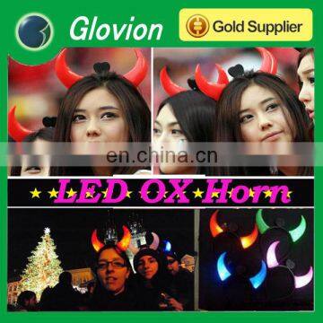 Party colorful ox horn Cheap led ox horn light ox horns glowing ox horn
