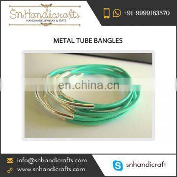 New Arrival Latest Trendy Design Metal Tube Bangles for Best use