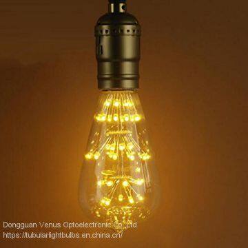Vintage Light Bulb ST64 3W Edison LED Bulb 250LM Repalce 25W Incandescent Lamp photo-3