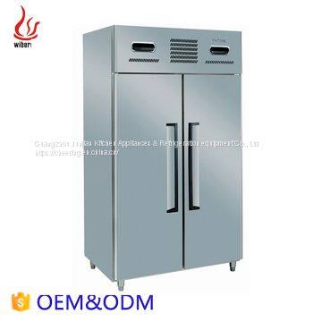 Stainless steel 2-Doors Double Temperature Freezers in refrigeration equipment