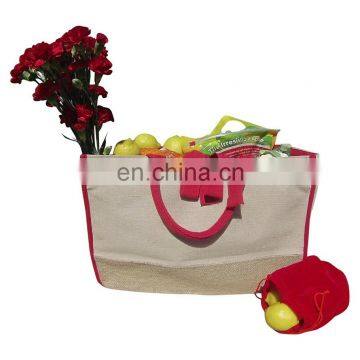 Best Reusable Jute Burlap Shopping Bag and All-Purpose jute Tote bag with Rope Handles for Groceries and Gym Clothes