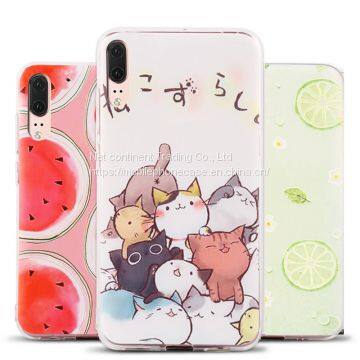 For HUAWEI P20 Cartoon Mobile Phone Shell IMD Flexible Soft TPU Glossy case for HUAWEI p8 lite Nova2i