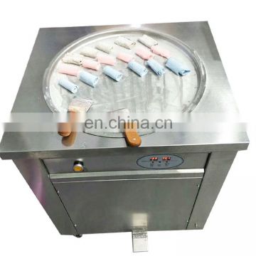 Big pan Fry Ice Cream Machine Double Round Pan 6 Buckets Fried Ice Cream Roll Machine