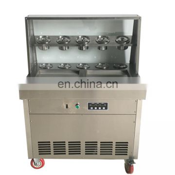 Commercial Single Or Double Pan Fried Ice Cream Roll Machine For Sale