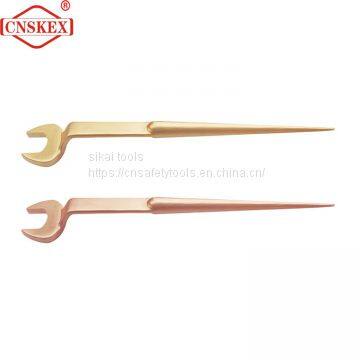 high quality non-sparking tools wrench construction offset type with pin Al-cu 22mm