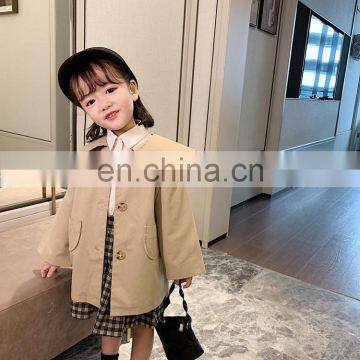 C1025/Custom Spring New High Quality Kids Clothing Girl's Casual Plaid Pleated Preppy Style Skirt