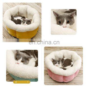 Soft Plush Dog Bed Luxury Round Rest Couch Warm Pet Sleeping Bed photo-3