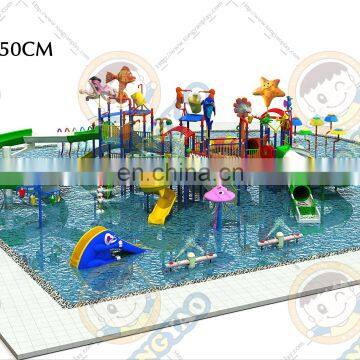 Outdoor or Indoor Swimming Pool With Fiberglass Slide, Children's Recreation Water House