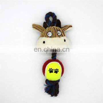 Animals Pet Rope Chew Squeak Toy Interactive Ball Plush Dog Toy photo-5