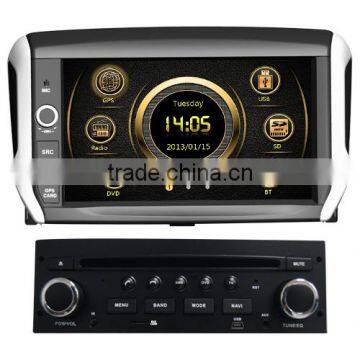 Factory price wince car MP4 player for Peugeot 208 with GPS/3G/DVD/Bluetooth/IPOD/RMVB/RDS
