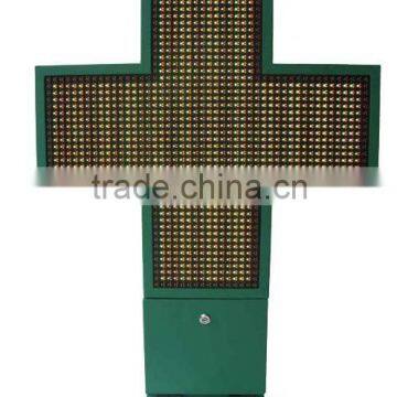 Display Animation/Graphics/Word/Time/Temperature LED dual color pharmacy cross