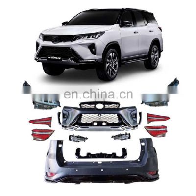 Newest Car Front Bumper Facelift Wide Conversion Bodykit Body Kit for fortuner 2015-2020 Upgrade To Fortuner 2021