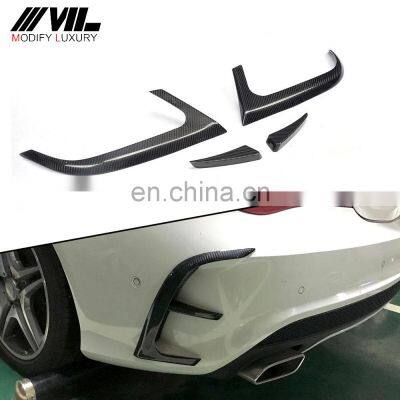 4PCS/SET Carbon Rear Bumper Vents Spoiler for Mercedes CLA-Class C117 AMG CLA45 14-15