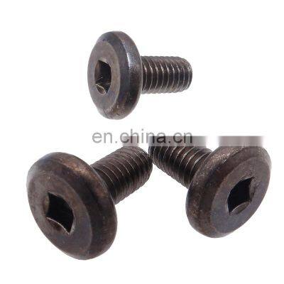 m4 Non corrosive flat hex socket machine black electric screws