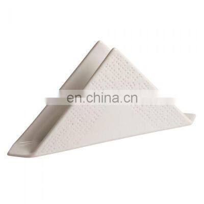 custom Decorative Curved Tabletop design white table bar ceramic napkin holder