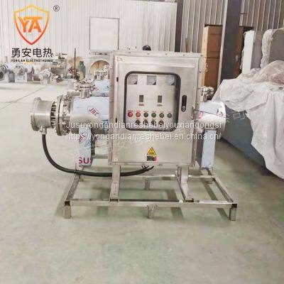 Explosion-proof electric heater for pipeline compressed air. Mask machine assisted heating