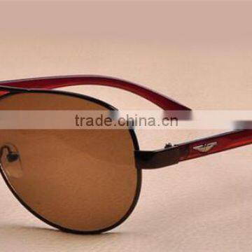 Uv400 Metal Frame Glass Lens Big Size Frog Style Sunglasses 2016 photo-3