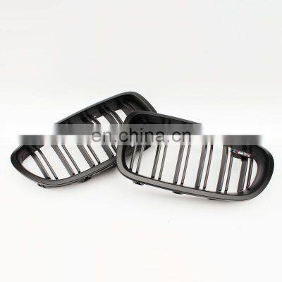For BMW Grille F10 F18 Racing Grill Matt Black Double Slat Line Car Bumper Mesh Grill for BMW 5 Series M5 2010-2017 photo-3