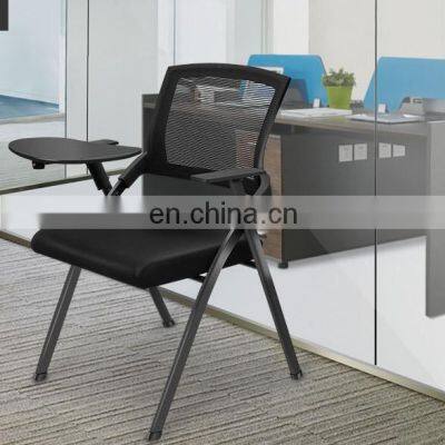 2021 Factory Manufacturer High Quality Cheap Price Foldable Conference Chair Desk Writing Training Office Chair with Desk