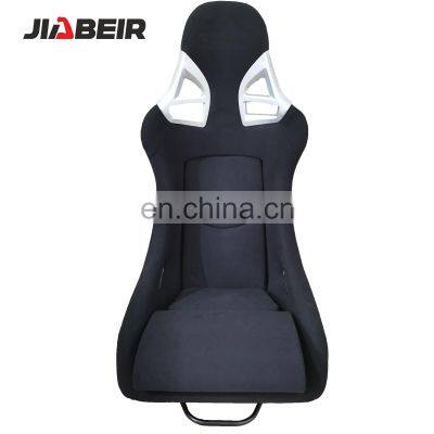 JBR1072B Universal Slider Black Fiber Glass Back Bucket Racing car seat