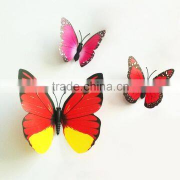 New design 4 inches magnetic butterfly decoration on wall