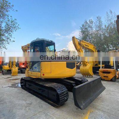 Stock Surplus Japan backhoe komatsu pc128 used digging machine with blade in stock for sale