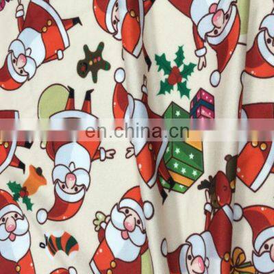 95 polyester 5 spandex soft knit fashion printed double face brushed DTY fabric for women tops stocklot of knitted fabrics