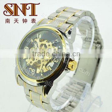 SNT-ME028 fashion & luxury stainless steel mechanical watch all stainless steel metal watch