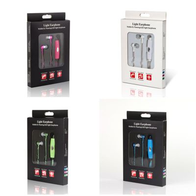 Luminous earphone In-ear wired glowing stereo headphones