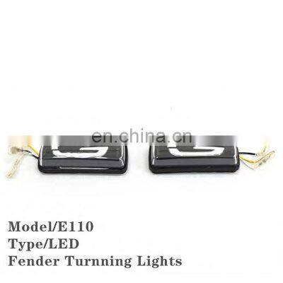 Flyingsohigh Fender Turning Light E110 LED Black Car Fender Lamp For Mercedes Benz G Class W463 2002-2016