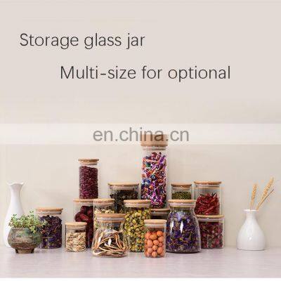 Топ - продавец на Amazon: бамбуковые бутылки для хранения, прозрачные стеклянные банки для специй и продуктов, контейнеры для домашнего хранения и организации вещей на кухне и на столе photo-2